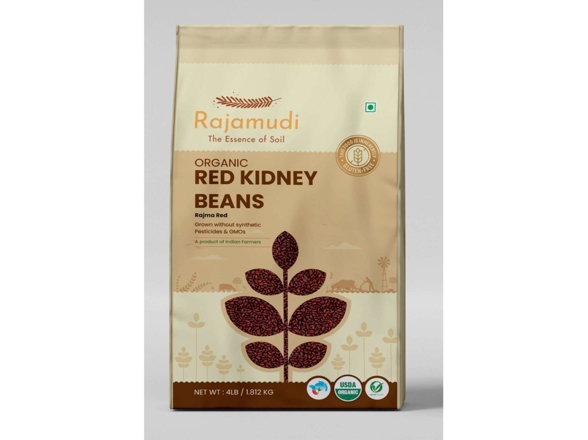 Rajamudi Organics Red Rajma Nutritious Kidney Beans - 1 Kilogram