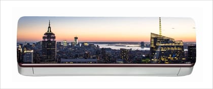 DreamKraft Building and Tower Design AC Sticker (Multicolor PVC Vinyl, 30cm X 91cm)