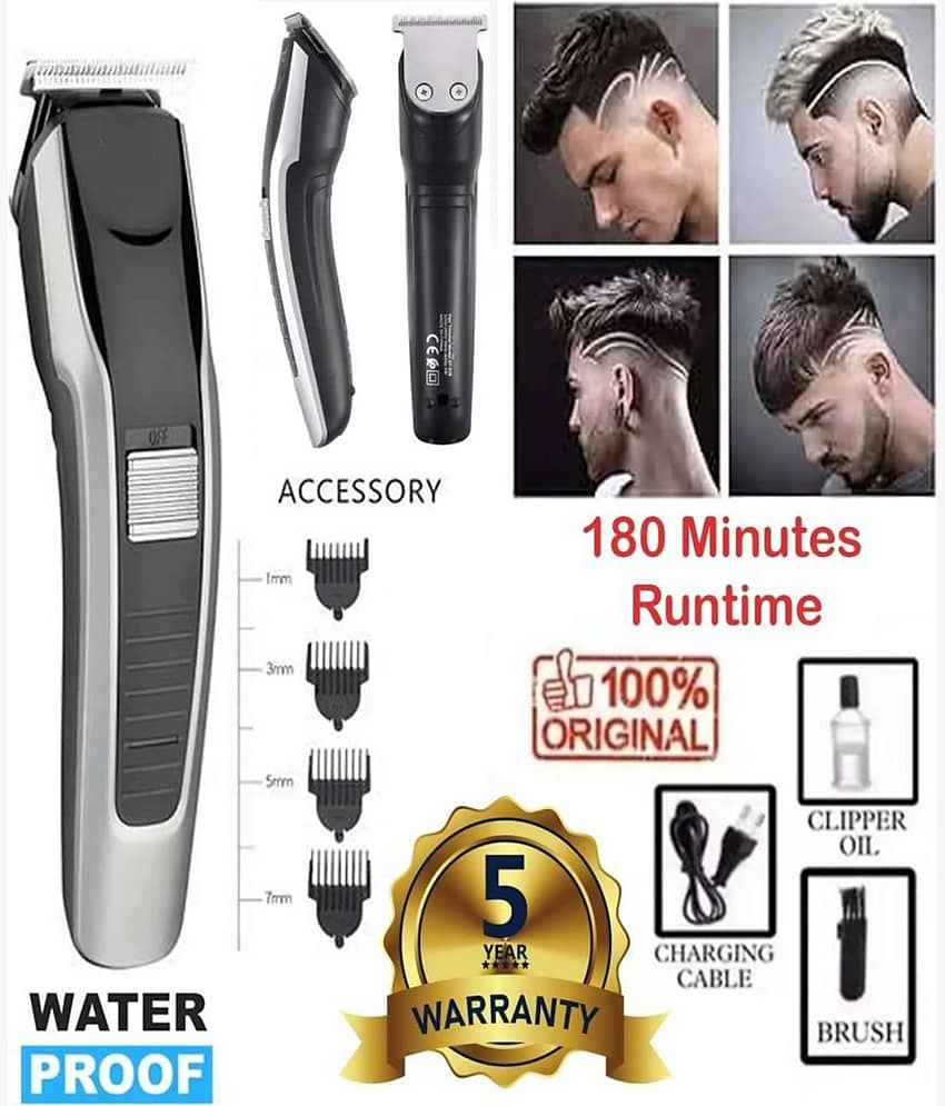 wagari 538 Trimmer Black Cordless Beard Trimmer With 240 minutes Runtime