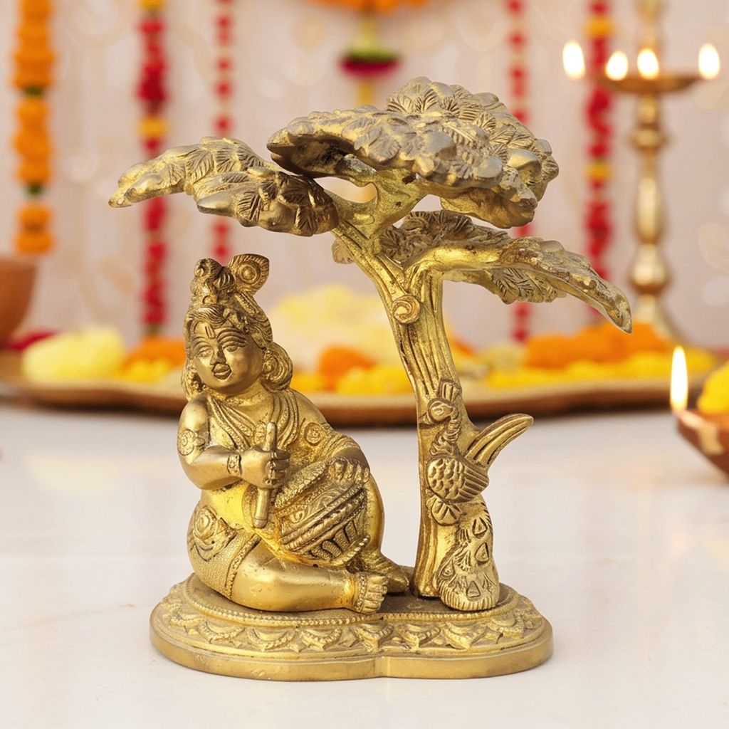 Tree Makhan Krishna Antique Finish (BSMAS206 A)