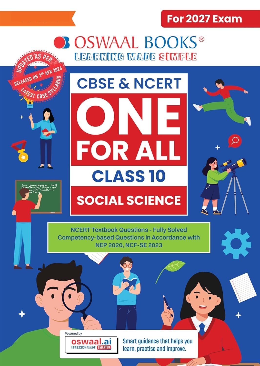 OSWAAL CBSE AND NCERT ONE FOR ALL SOCIAL SCIENCE CLASS 10 FOR 2027 EXAMS || WITH LATEST CBSE SYLLABUS ||-OSSST10ON