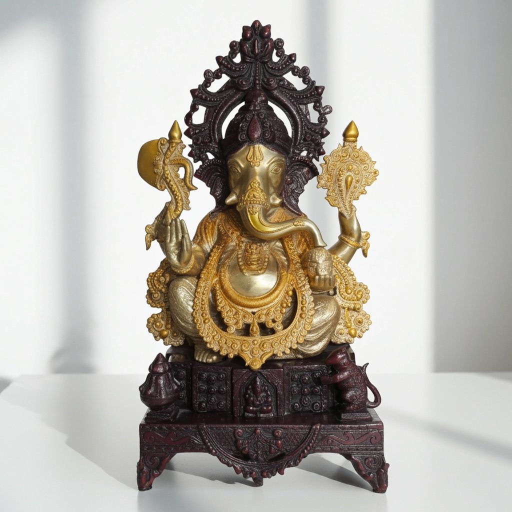 Brass Showpiece Ganesh Ji Statue (BSMAS1219 A)