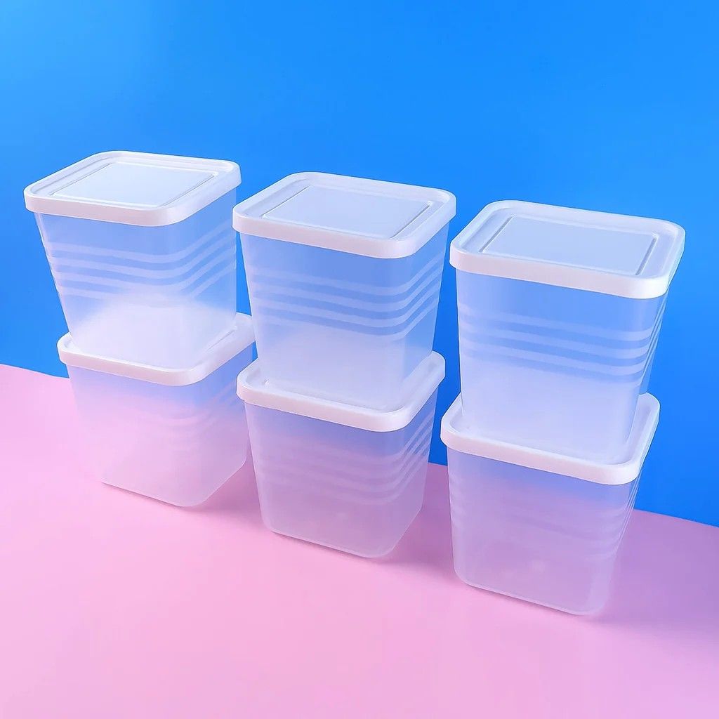 Transparent Square Plastic Food Storage Container