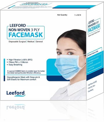 Leeford Single Packaging Non-Woven Facemask 50pcs