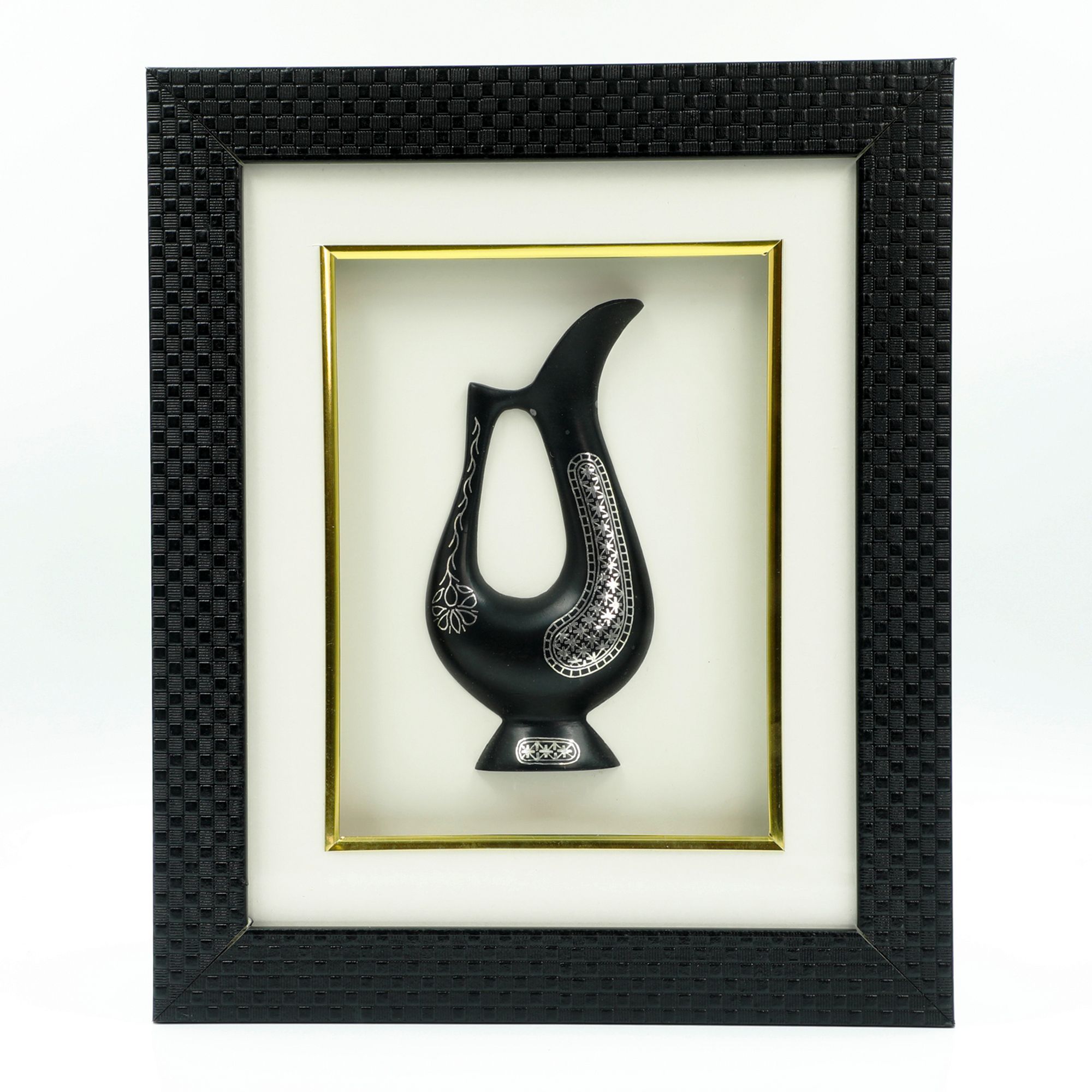 Framed Bidri Jug Phool Jhadi Work (1TMTDCOKA09805)