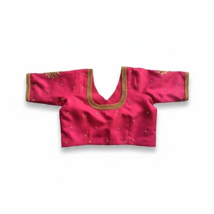 Pink Embroidered Traditional Blouse