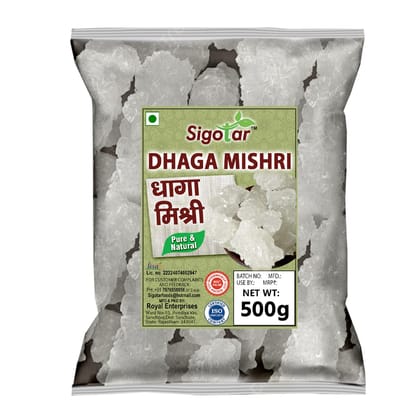 Dhaga Mishri 500gm, Pure White Unrefined Sugar Crystal Thread Mishri Natural Sweetner Dhaga Wali Mishri for Health, Kunja Mishri Dana for Pooja/Prasad Dhaga Mishri 500gm, Pure White Unrefined Sugar Crystal Thread Mishri Natural Sweetner Dhaga Wali Mishri for Health, Kunja Mishri Dana for Pooja/Prasad