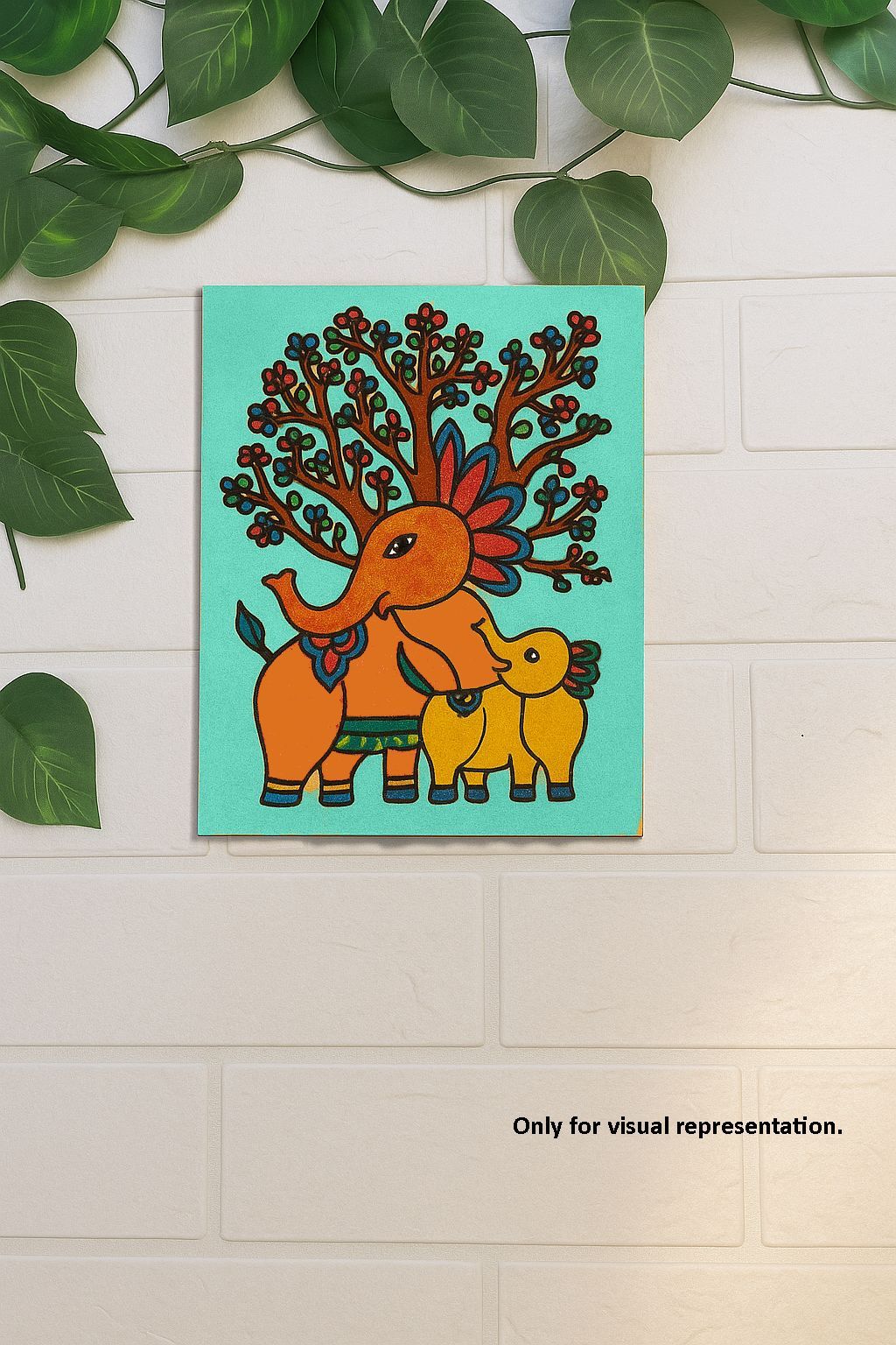 Dbeautify's Mother & Baby Elephant Gond Art