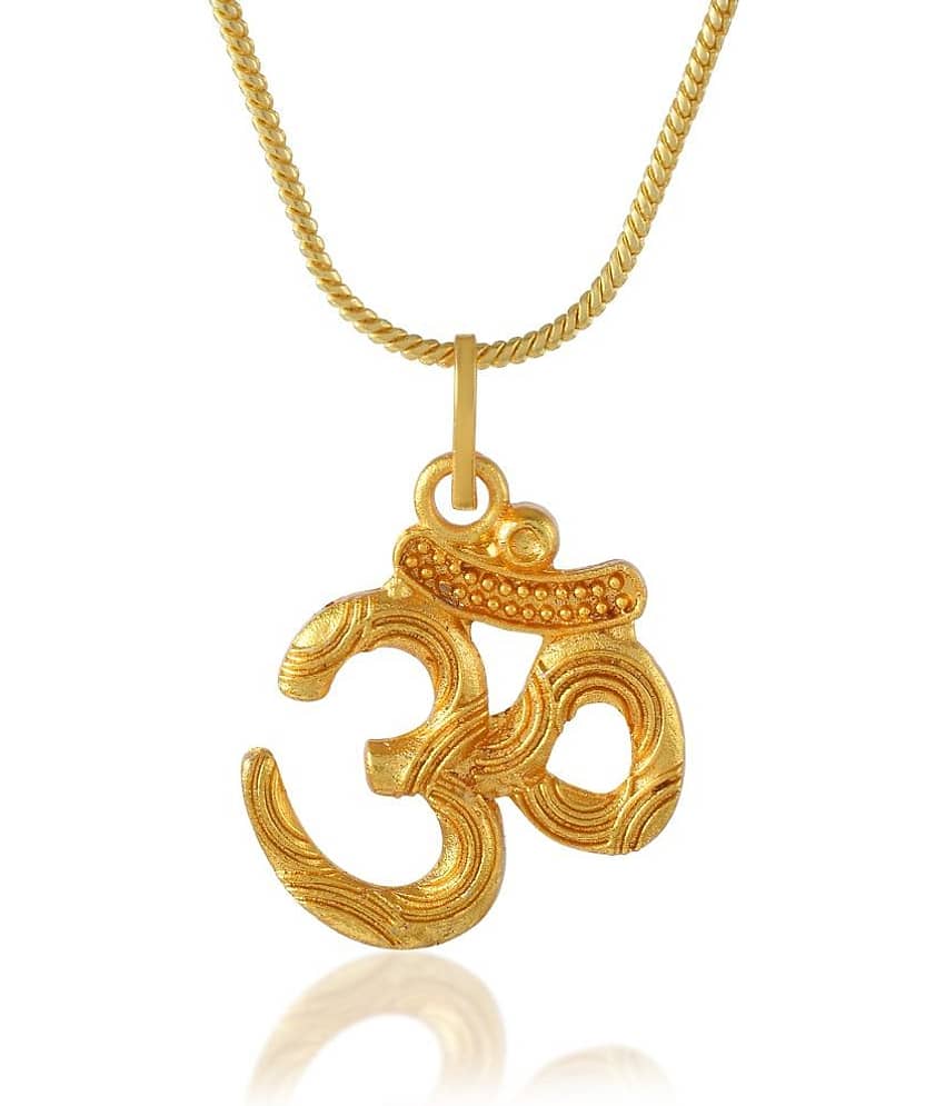 Admier Om Pendant locket chain necklace God pendant temple jewellery necklace for Men and Women