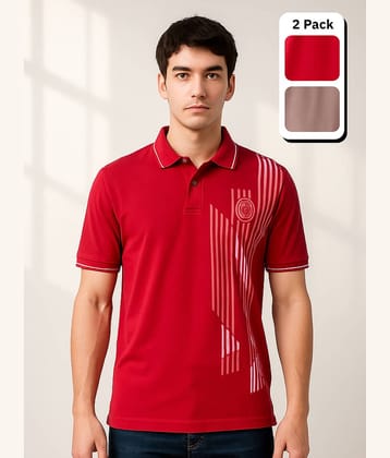 Dollar Men Cotton Regular Fit Printed Polo T Shirt ( Multicolor2 )