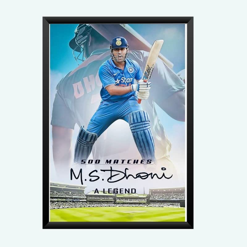 Nokkes Cricket IPL M.S Dhoni CSK Chennai Super King Team Photo Frame 8X12 Inch Size Photo Frame Photo Home Office_msd13