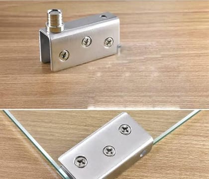 Adison Pivot Glass Hinge Set Of 2 Stainless Steel Cabinet Hardware Set