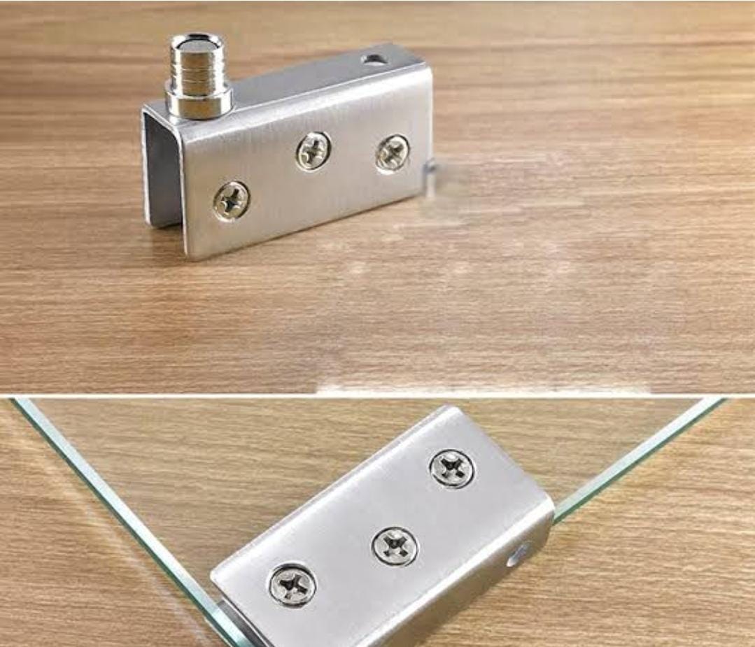 Adison Pivot Glass Hinge Set Of 2 Stainless Steel Cabinet Hardware Set