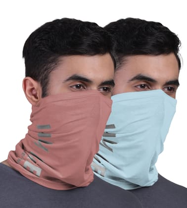 FREECULTR Unisex Bamboo Bandana, Anti Microbial Super Soft & Comfort Fit, Breathable Multipurpose Headband, Face Mask for Dust Protection and Sun - Printed Pack of 2-Chalk Blue,Cuban Peach FREECULTR Unisex Bamboo Bandana, Anti Microbial Super Soft & Comfort Fit, Breathable Multipurpose Headband, Face Mask for Dust Protection and Sun - Printed Pack of 2-Chalk Blue,Cuban Peach