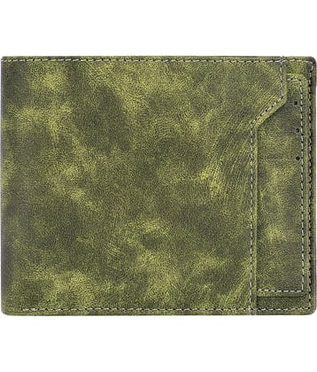 GEEO - Green Faux Leather Men's Two Fold Wallet ( Pack of 1 )