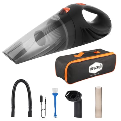 WOSCHER Orbit Cordless Vacuum Cleaner for Car & Home Use|2X Powerfull Suction, Dual Mode Battery 2800mAh |High Power Portable Lightweight Car Vacuum Cleaner Wireless Vacuum, Rechargeable|2 Yr Warranty WOSCHER Orbit Cordless Vacuum Cleaner for Car & Home 