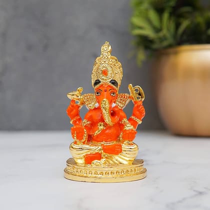Craftlayout Polyresin Ganpati Murti Home Décor Car dashboard 3 Inch