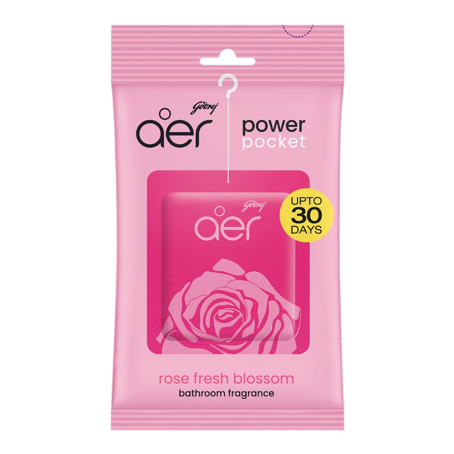 Godrej Aer Power Pocket Bathroom Fragrance - Fresh Blossom 10g (Pack of 6)