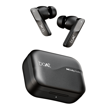 boAt Airdopes 800 | Wireless Earbuds with 40 Hours Playback,Dolby Audio,  BEAST™ Mode, ASAP™ Charge, ENx™ Technology Interstellar Black