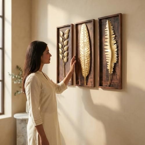 Decor for Living Room – Iron & MDF Wall Art Hanging – Modern Wall Decoration for Home, Bedroom, Dining Room,