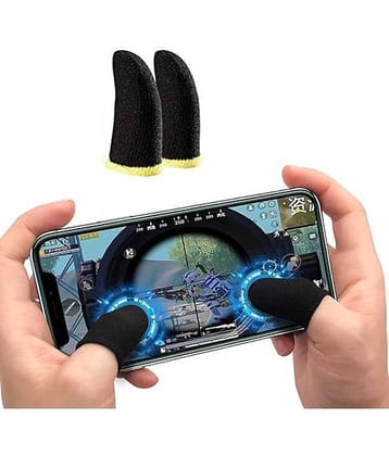 Multi Deal  Pubg Anti-Slip Thumb Sleeve, Slip-Proof Sweat-Proof Professional Touch Screen Thumbs Finger Sleeve for Pubg 2 pairs