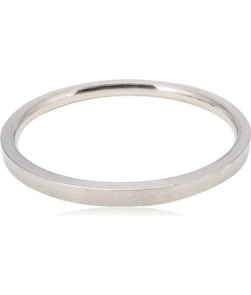 KESAR ZEMS White Stainless Steel Kada Bracelet for Men -B (Size:2.5 Inch)