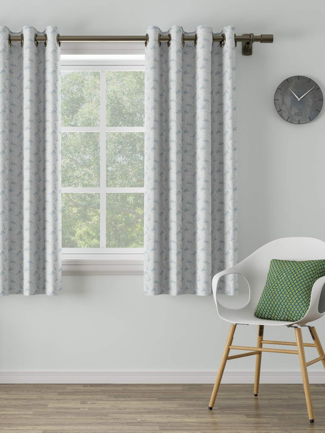 DDECOR - 100% Polyester Window 5 Ft|135 CM X 160 CM| - Blue