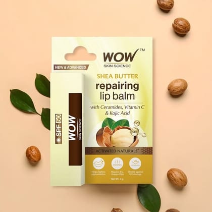 Wow Skin Science Shea Butter & Ceramides Repairing Lip Balm with SPF 50 - 4g Wow Skin Science Shea Butter & Ceramides Repairing Lip Balm with SPF 50 - 4g