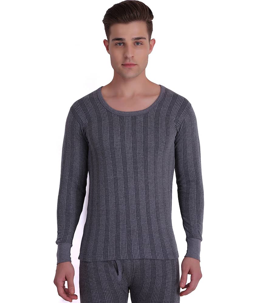 TT Pack of 1 Cotton Blend Thermal Tops For Men's ( Dark grey )