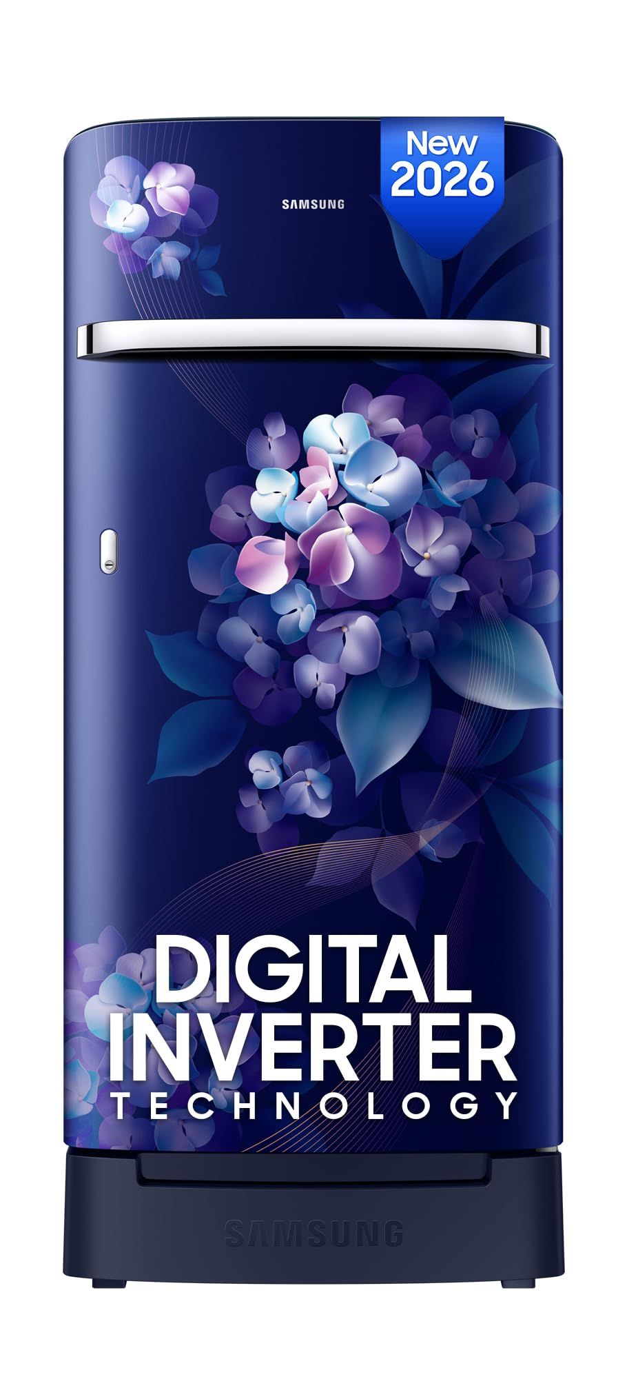 Samsung 215 L, 5 Star, Digital Inverter, Direct-Cool Single Door Refrigerator (RR23H2H35HS/HL, Hydrangea Blue, Base Stand Drawer, Single Touch Defrost, 2026 Model) Samsung 215 L, 5 Star, Digital Inverter, Direct-Cool Single Door Refrigerator (RR23H2H35HS