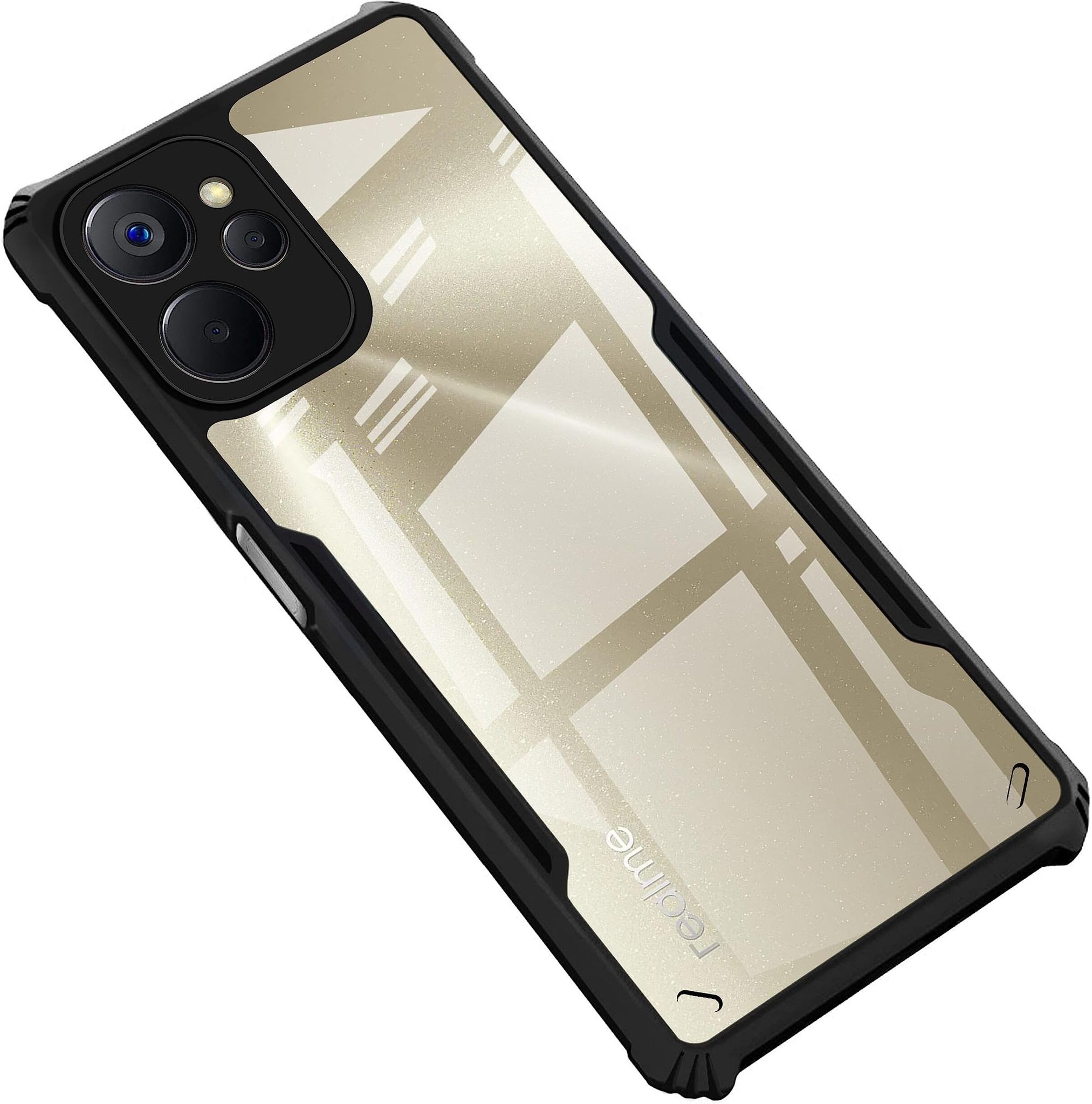 PLUGTECH Slim Shockproof Case | Matte Black Soft | Drop Protection | Precise Cutouts | Premium Mobile Cover for Realme 9i 5G