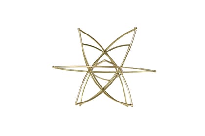 Cocovey Golden Starburst Metal Table Decor Elegant Home Accent 15 x 15 x 15 cm Pack of 1