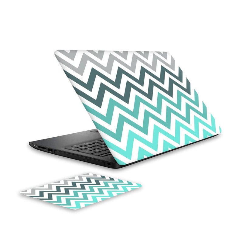 Wave Stripes 1 Laptop Skin and Mouse Pad Combo