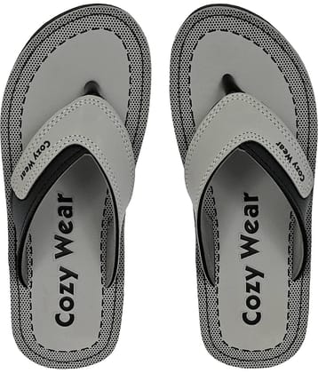 Cozy Wear Grey Men's Thong Flip Flop