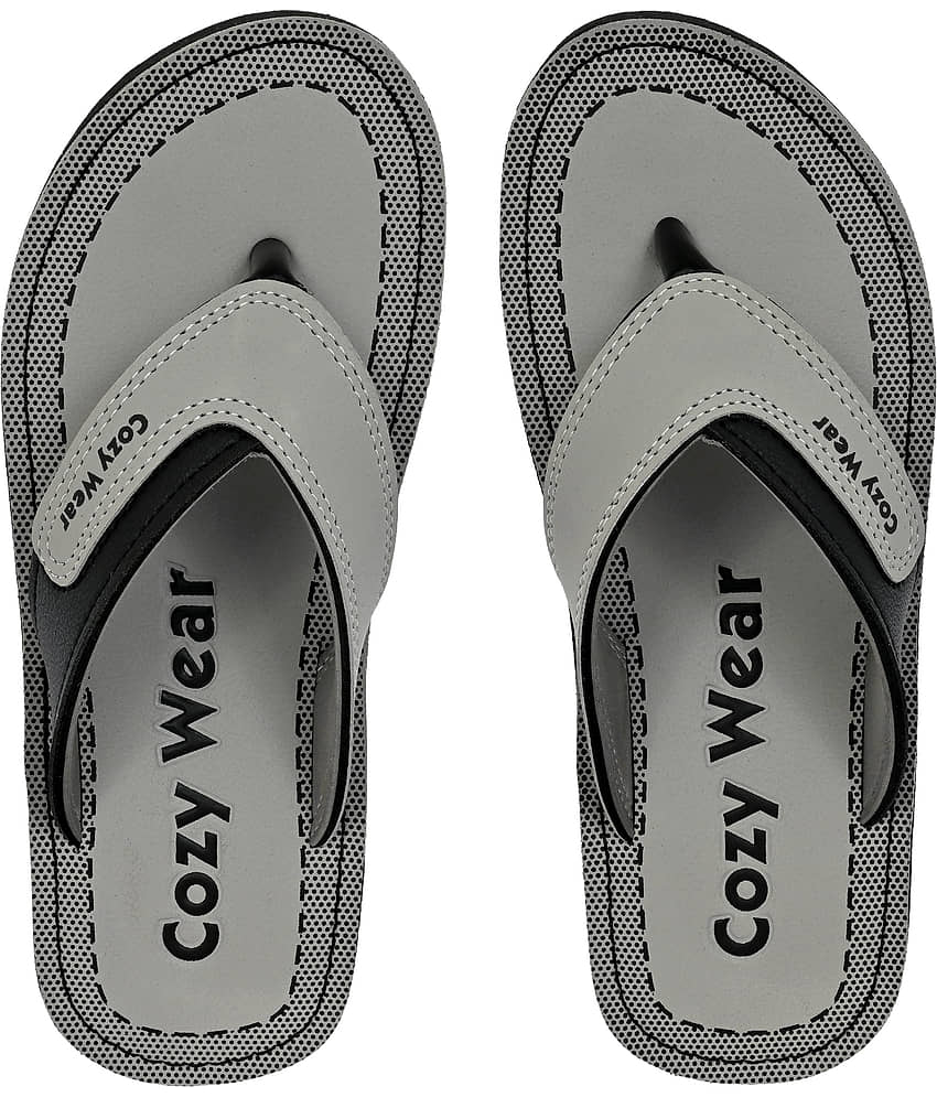 Cozy Wear Grey Men's Thong Flip Flop
