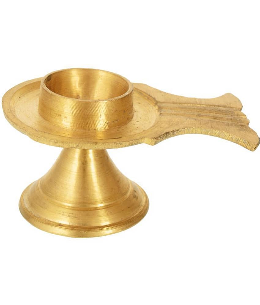 Kesar Zems Brass Jaladhari (9 cm x 6 cm x 5 cm, Gold)