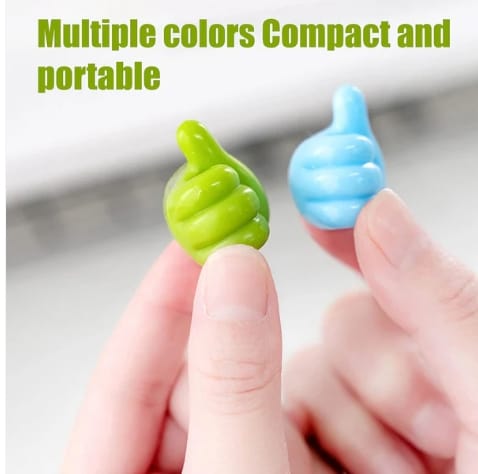Thumb Cable Clips (Pack of 10, Multi-Color)