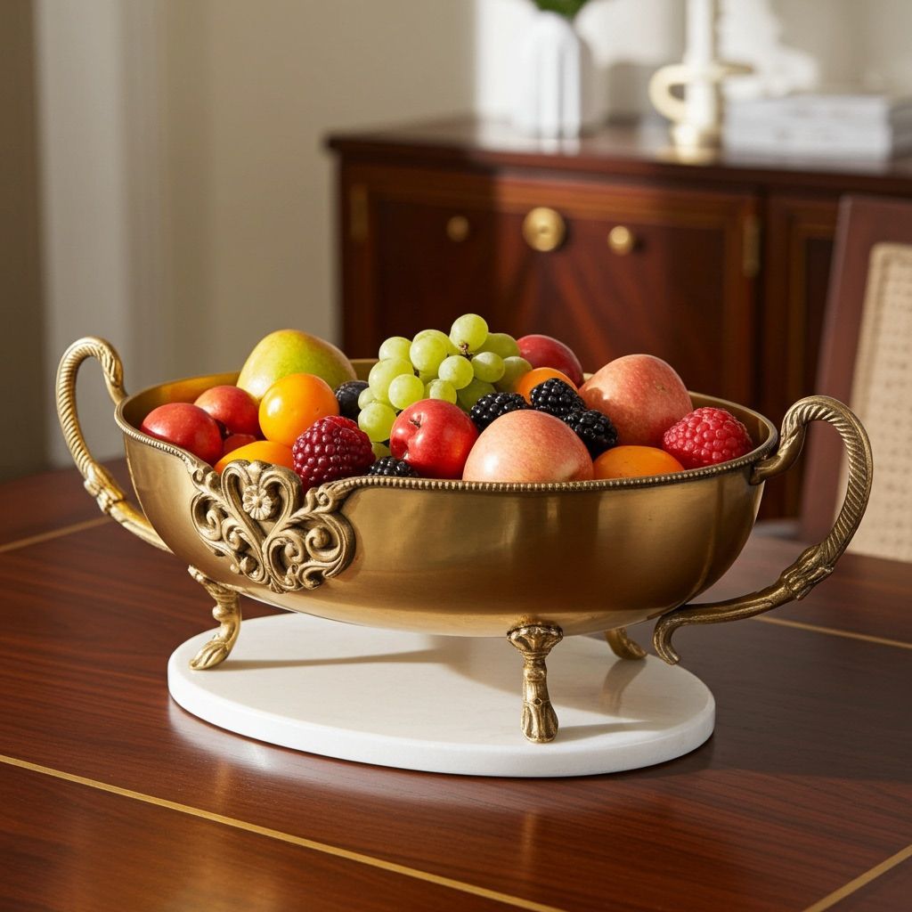 Brass Handcrafted Flower Urli � Traditional Home Decor, Diameter : 15.5 Inch (ATMAS040 F)