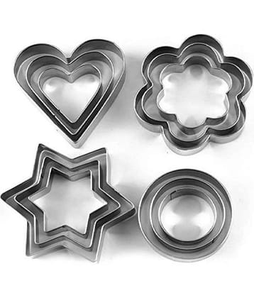 purple dust - Silver Stainless Steel 12 pic cookie cutter ( More than 10 )