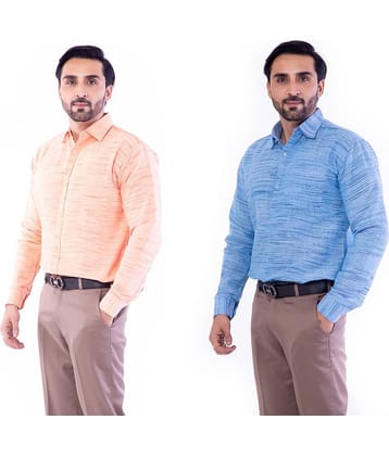 DESHBANDHU DBK - Multicolor Cotton Regular Fit Men's Formal Shirt (Pack of 2)
