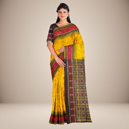 Double Kumbha Bandha Bomkai Silk Saree