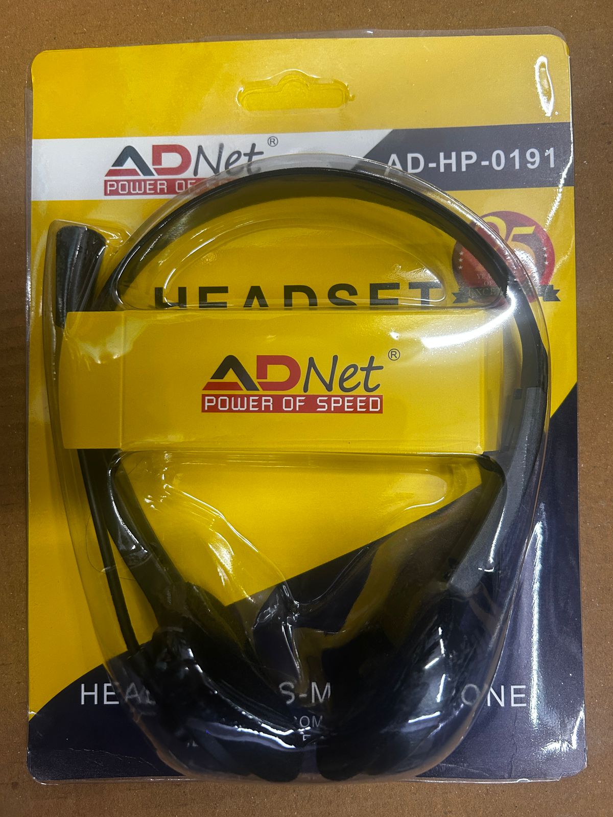 ADNet AD-HP-0191 Wired On Ear Headphones With Mic Black