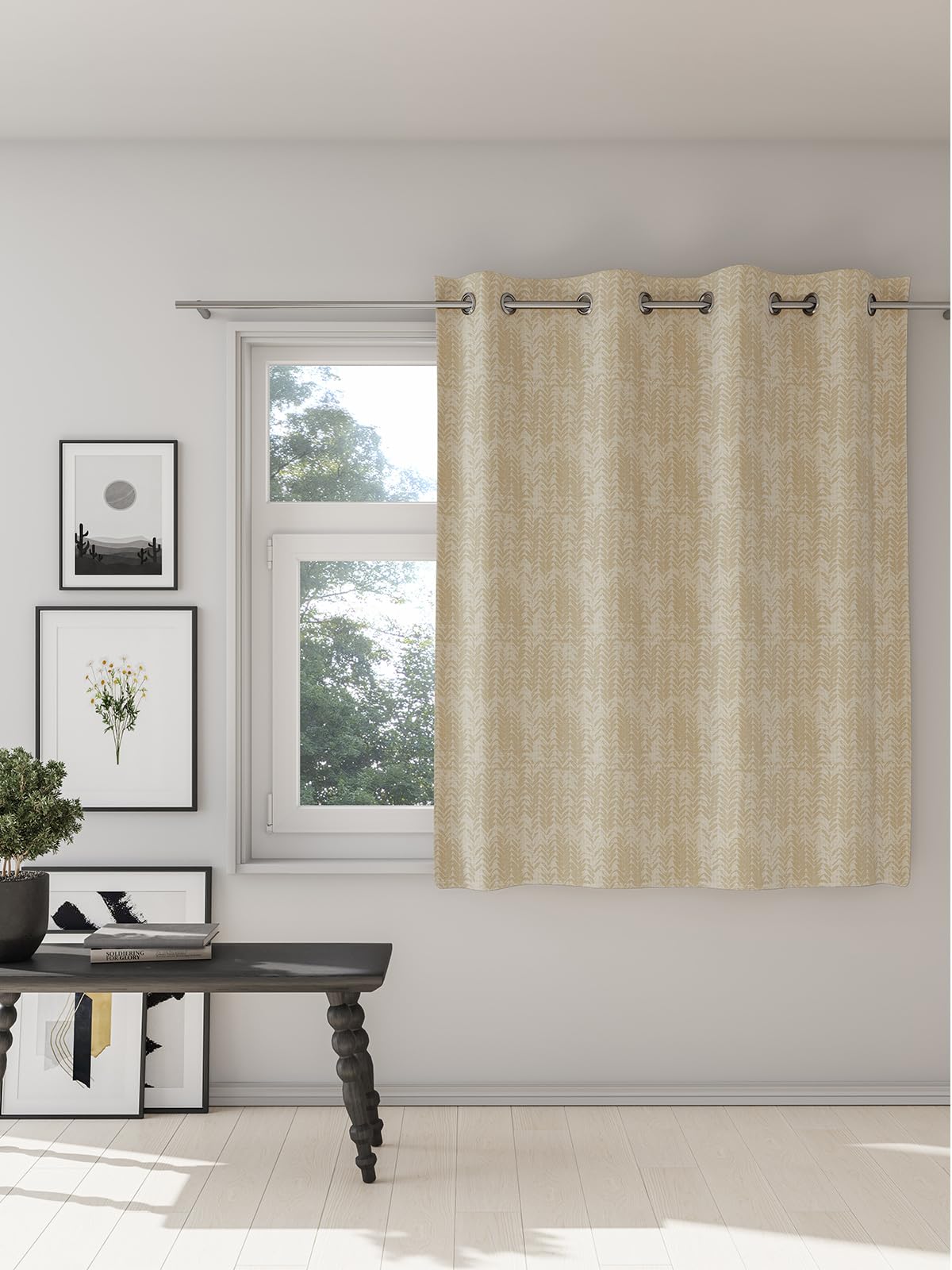 DDECOR - 100% Polyester Window 5 Ft|135 CM X 160 CM| - Beige