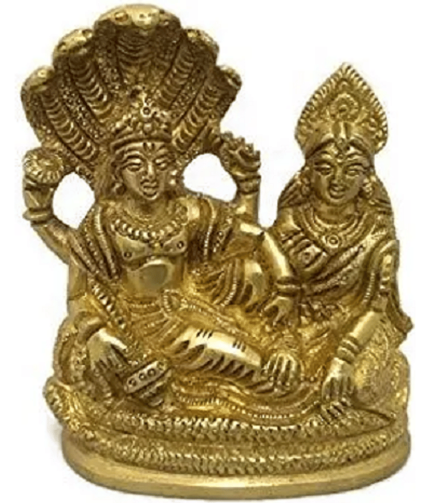 PAYSTORE - Aluminium Vishnu Laxmi God Idol ( 8 cm )