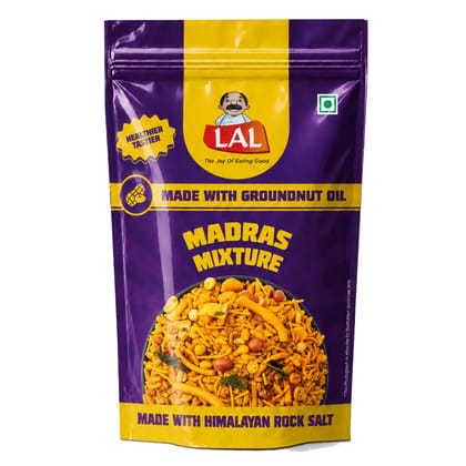 Lal Madras Mixture Made with Groundnut Oil & Himalayan Rock Salt Guilt-Free Snack - 150g