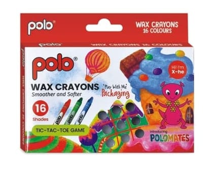 polo Wax Crayons - 16 Vibrant Shades (75mm) | Non-Toxic & Child-Safe | Smooth Color Application for Kids & Artists | Easy-Grip Design, Perfect for Drawing, Coloring & Crafting Fun polo Wax Crayons - 16 Vibrant Shades (75mm) | Non-Toxic & Child-Safe | Smooth Color Application for Kids & Artists | Easy-Grip Design, Perfect for Drawing, Coloring & Crafting Fun