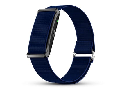 Pebble Qore Advanced Health Tracking, 100+ Sports Modes, 45 Days Battery Life, HR, SpO2, Stress, Sleep, One Key Measurement Smart band - Midnight Blue