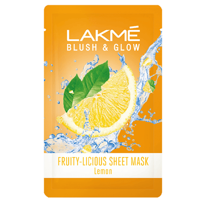 LAKME BLUSH & GLOW FRUITY-LICIOUS SHEET MASK LEMON LAKME BLUSH & GLOW FRUITY-LICIOUS SHEET MASK LEMON