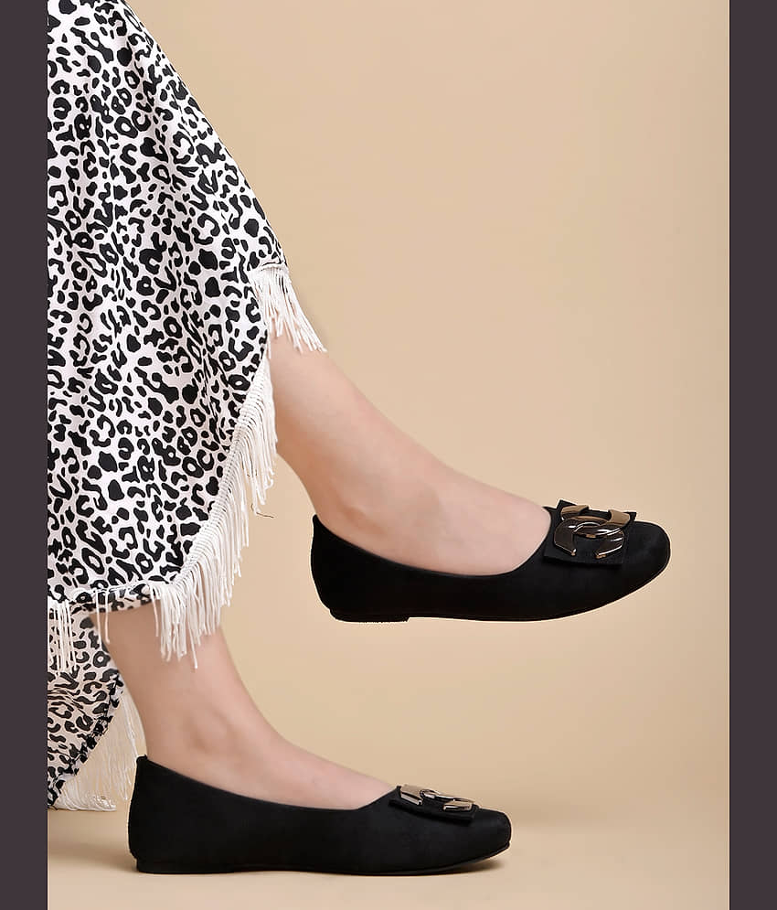 Shoetopia Black Women's Casual Ballerinas