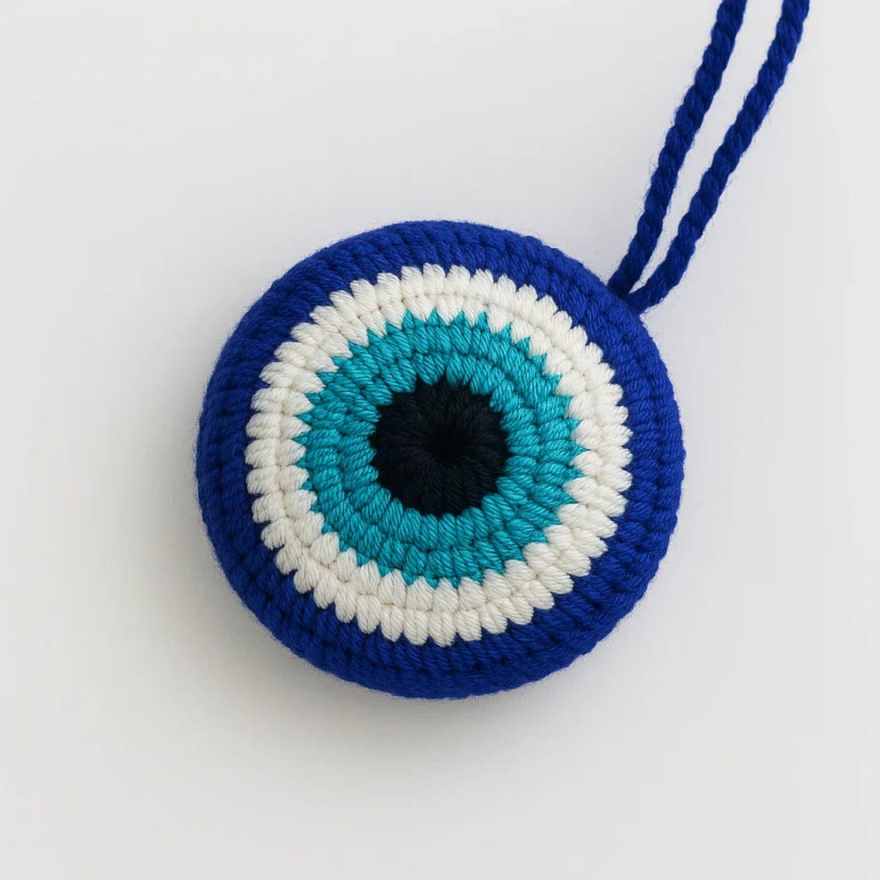 🧿 Handmade Crochet Evil Eye – Boho Charm & Positive Vibes